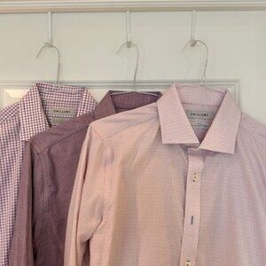 Lot of 3 Twillory Shirts SAFE Cotton Tailored Fit (size 15.5 x 32/33)